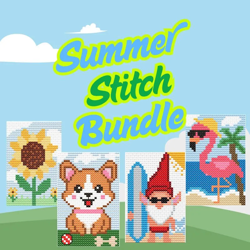 kapitalシェットランド天竺アトラス刺繍ORIGAMIポンチョ Summer Stitching Bundle – 4 Cross Stitch Kits – Jumpseat Therapy