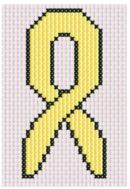 Yellow Ribbon - Pattern - Jumpseat TherapyPTN - YRBN
