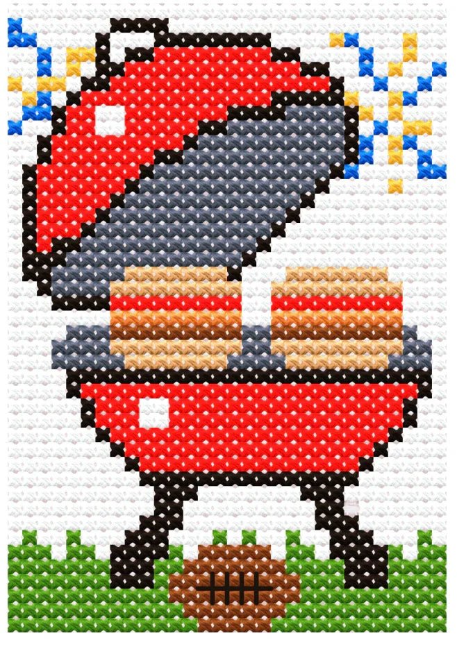 Free 4th of July Cross Stitch Pattern - Patriotic Independence Day Crafts - Jumpseat Therapy