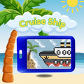 Cruise Ship beginner cross stitch luggage tag kit by Jumpseat Therapy