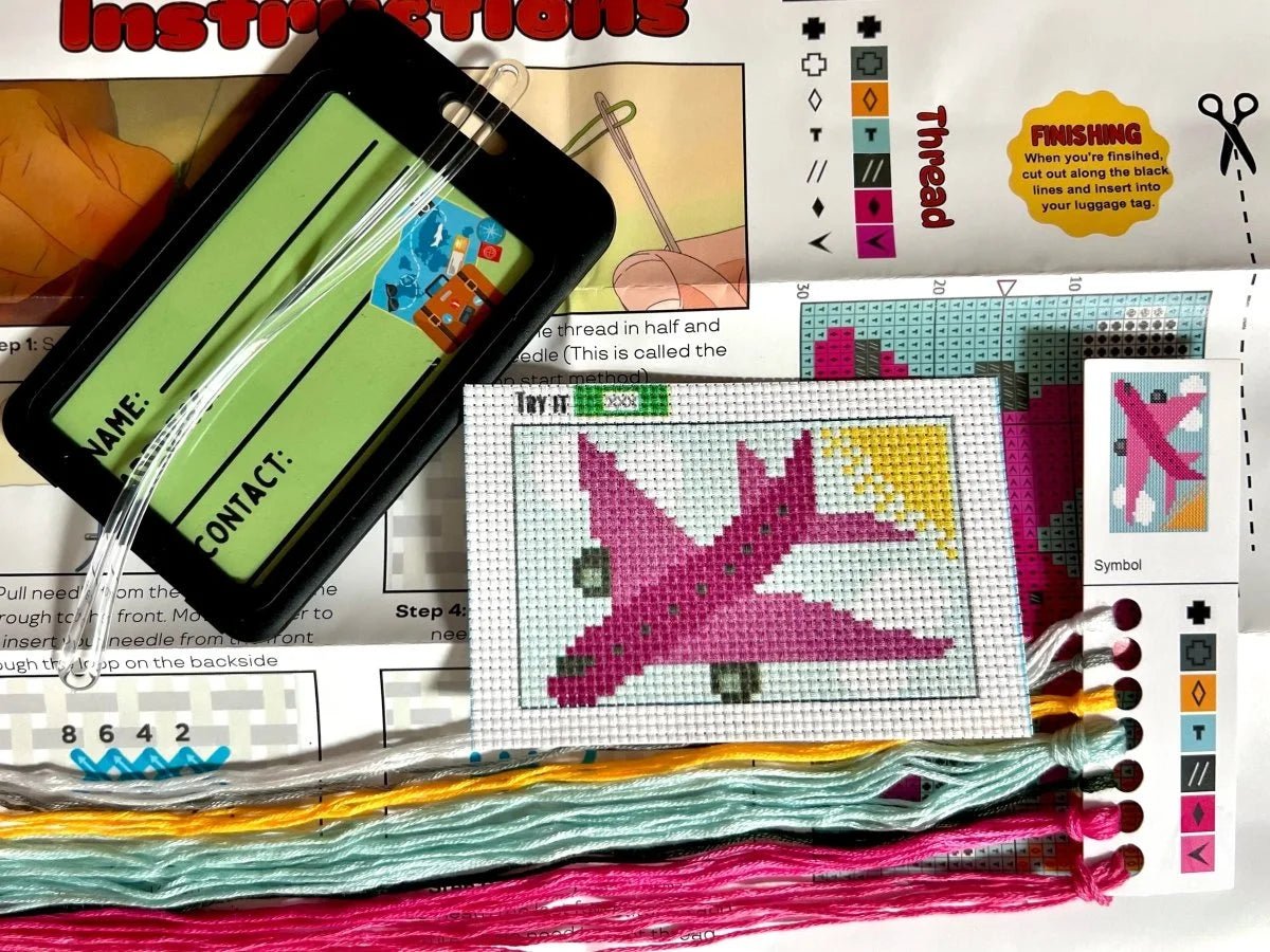Pink Airplane Cross Stitch Kit - Jumpseat TherapyKT-PAIR-LB
