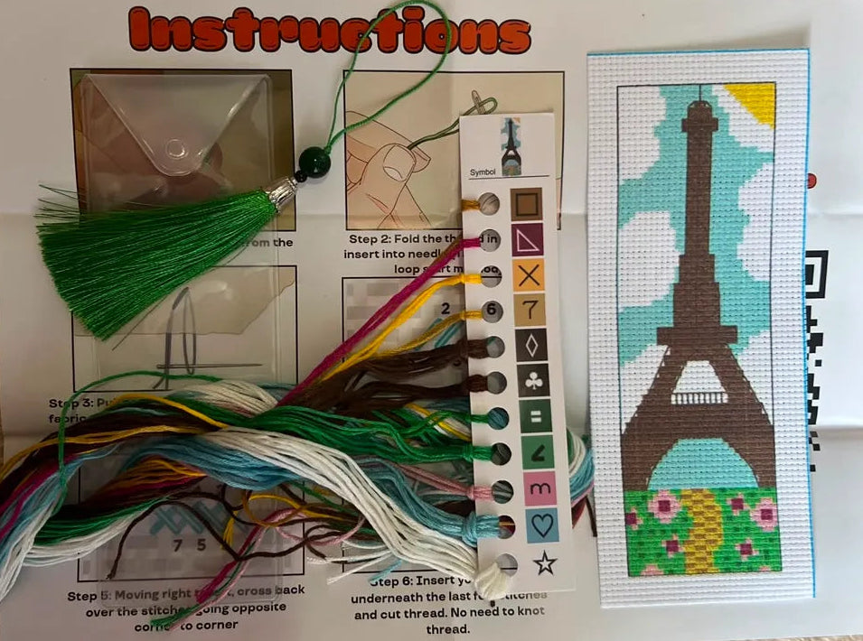 Eiffel Tower Bookmark cross stitch bookmark kit by Jumpseat Therapy