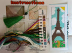 Eiffel Tower Bookmark cross stitch bookmark kit by Jumpseat Therapy