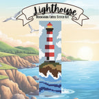 Lighthouse bookmark cross stitch kit with scenic design