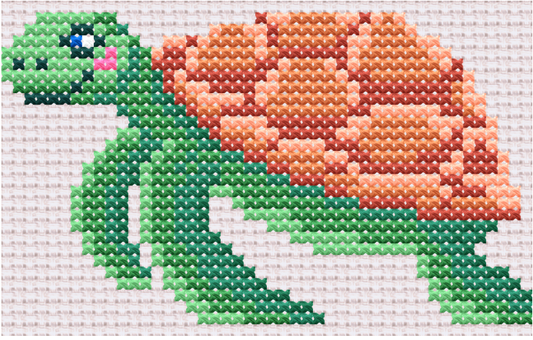 Turtle Canvas ~ Green Sea Turtle Needlepoint Canvas by Needle Crossings